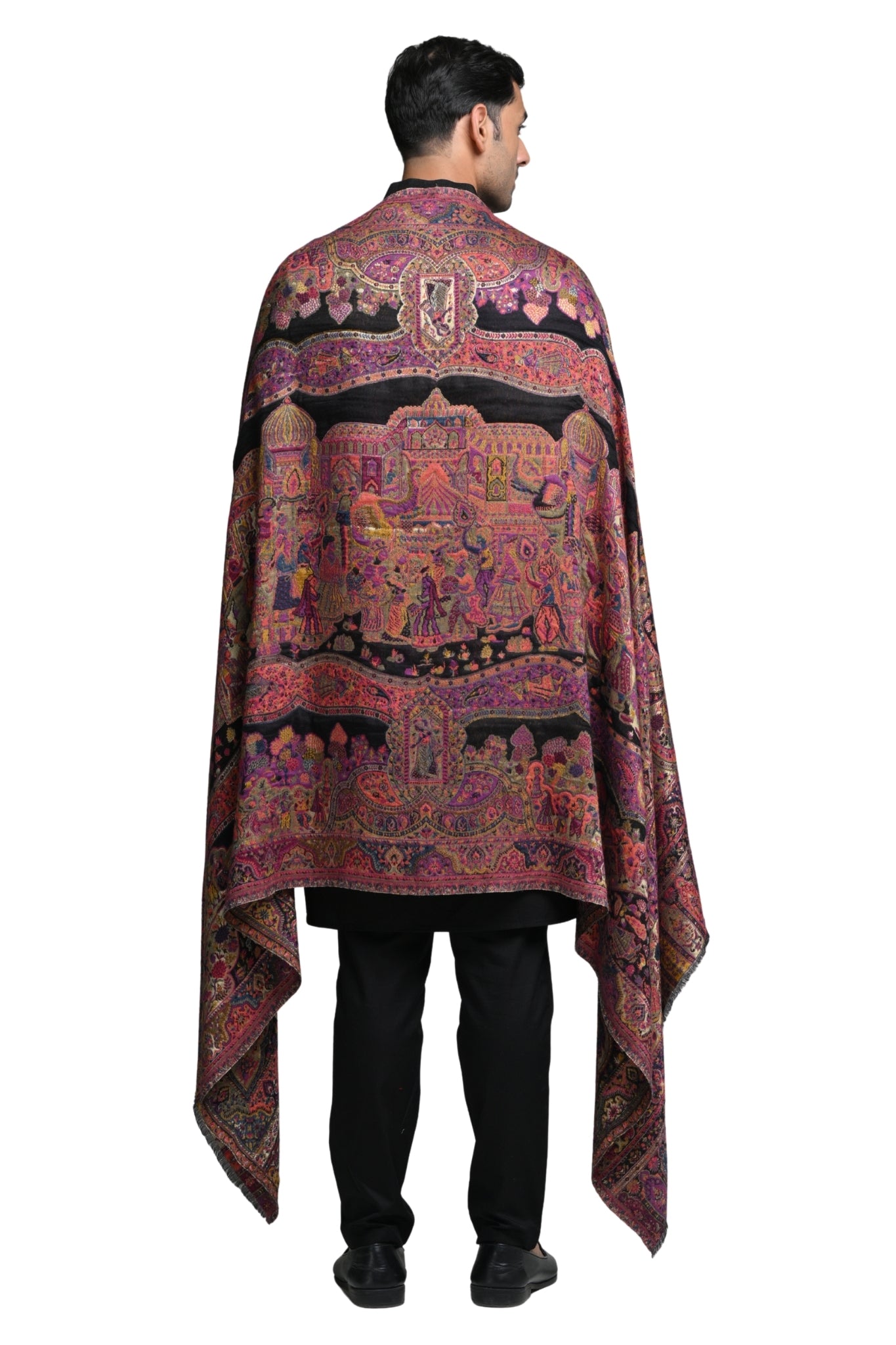 Taroob Mughal Baraat Resham Reversibale Shawl