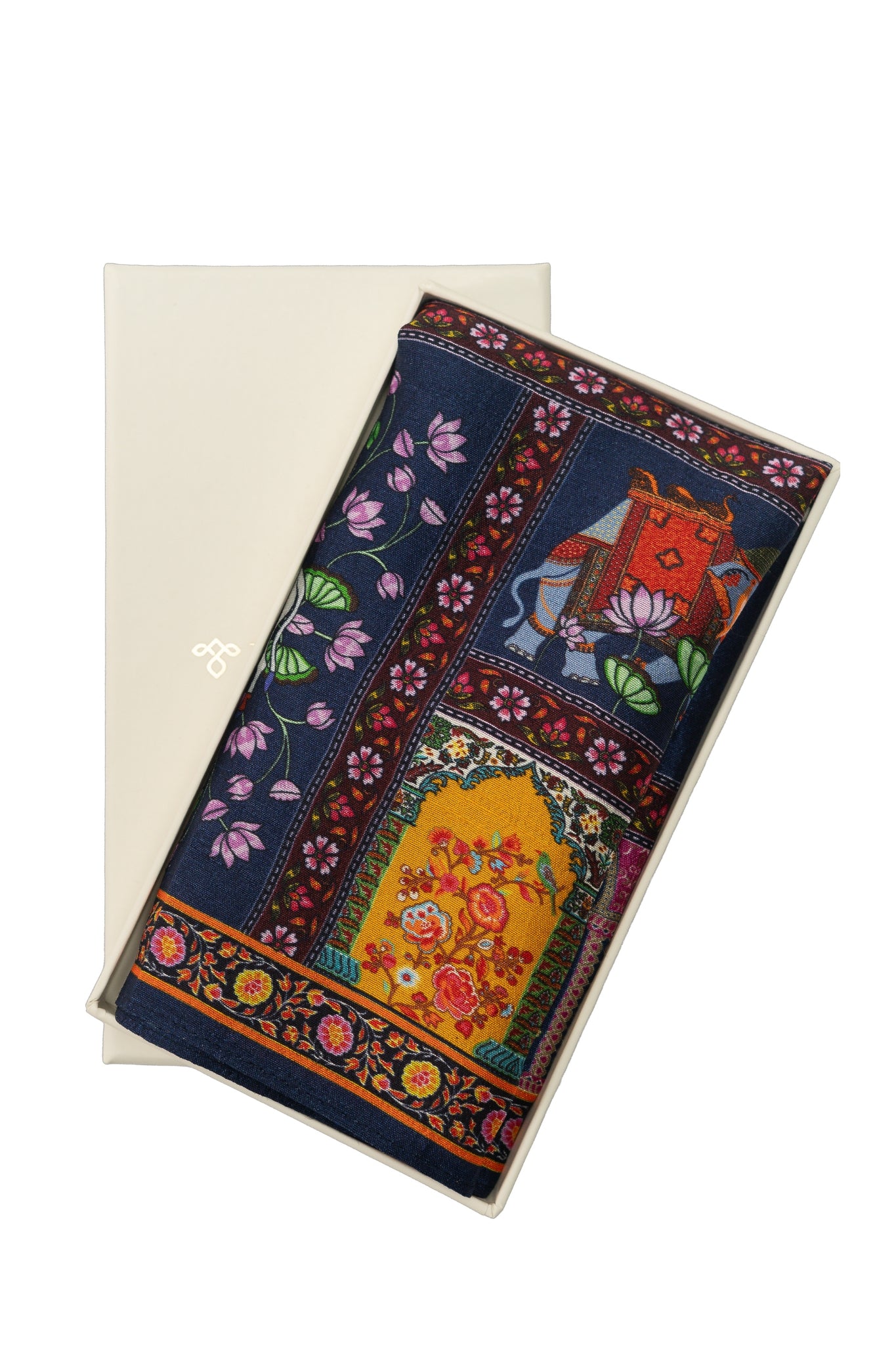 Taroob Silk Linen Pichwai Pocket Square