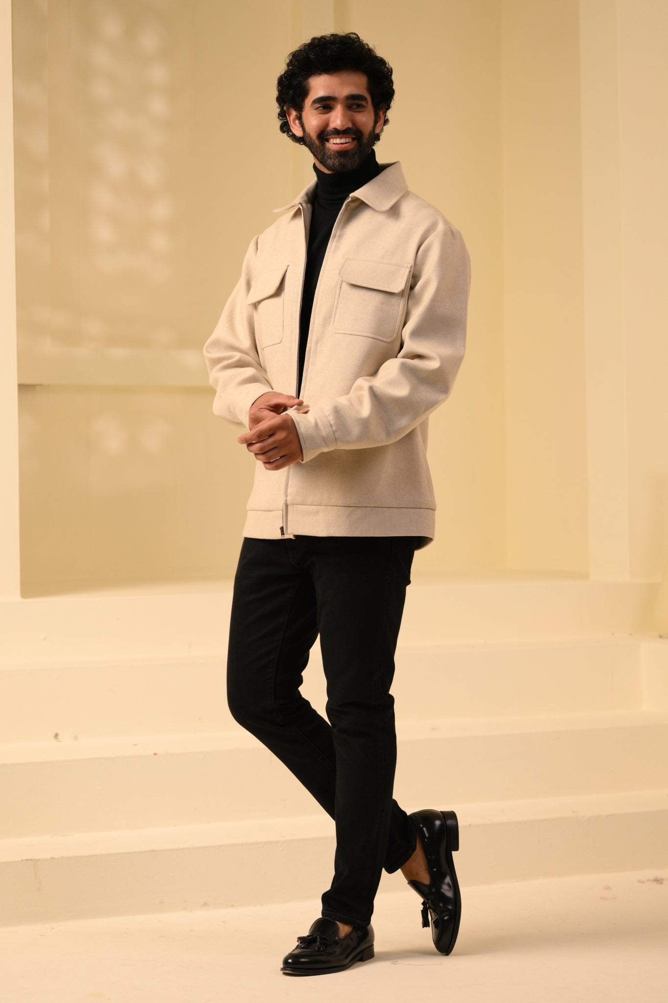 Taroob Wool Cashmere Collar Jacket