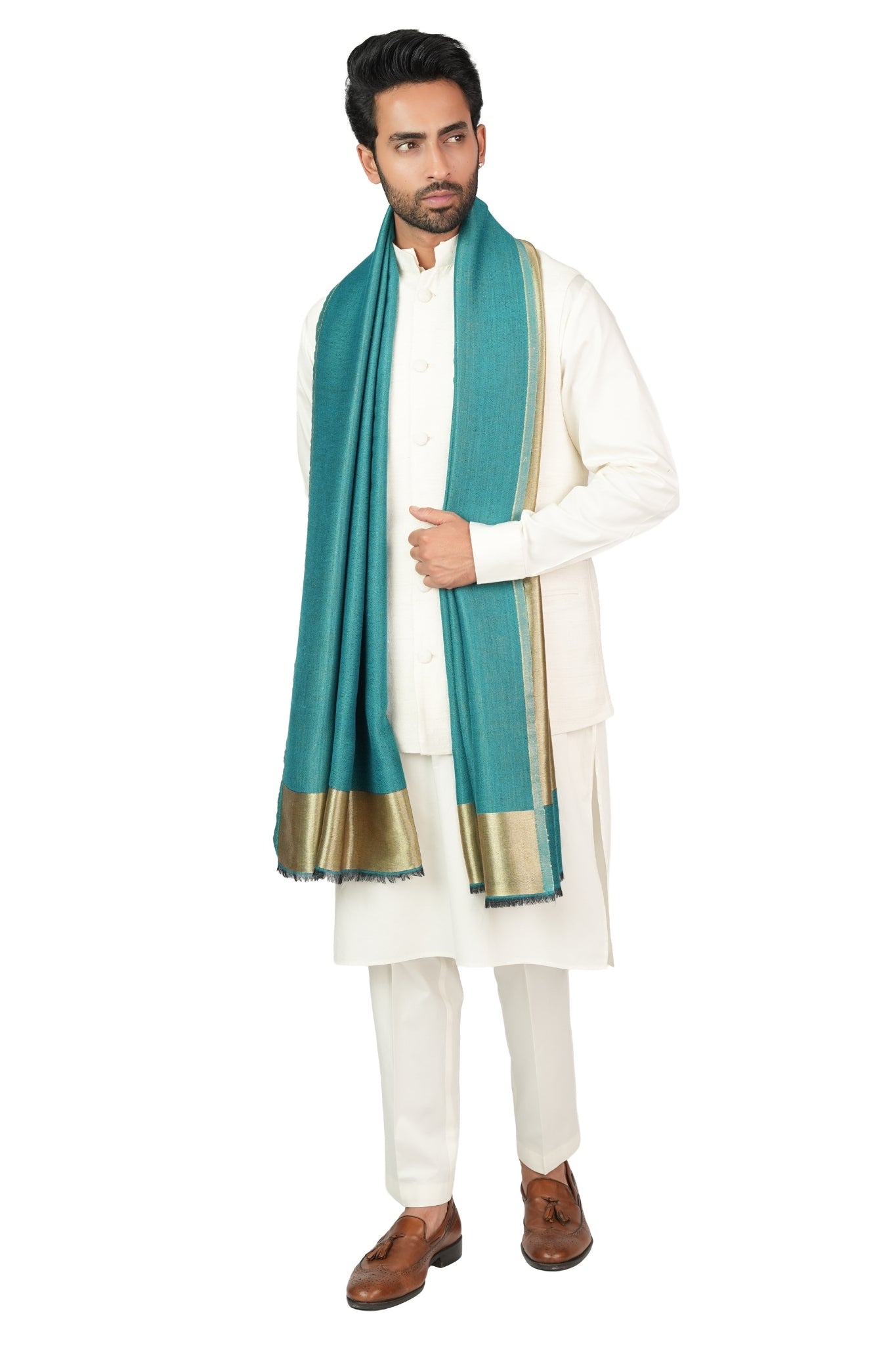 Taroob Solid Glitz Resham Stole