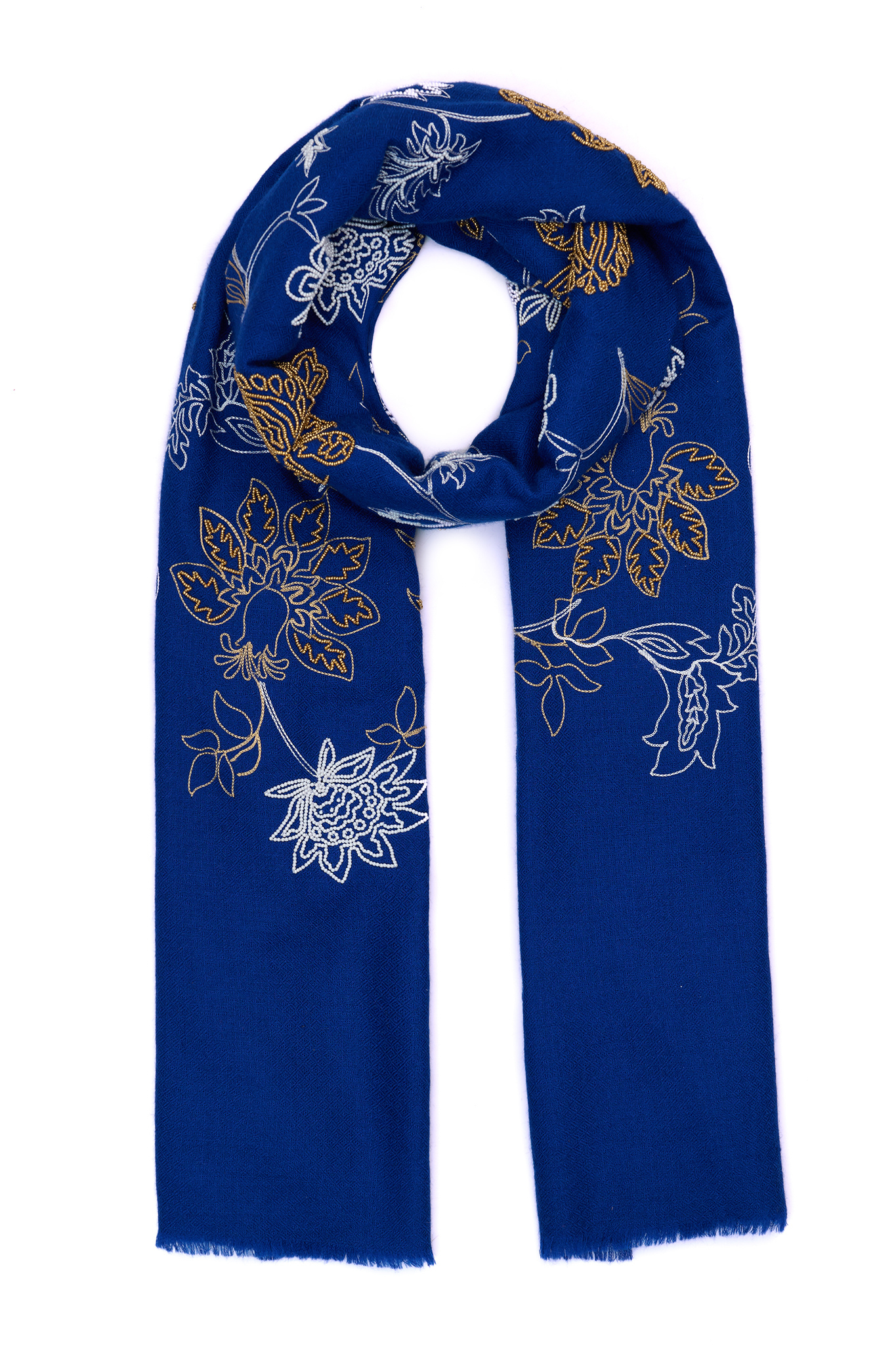 Timeless Floral Embroidered Shawl