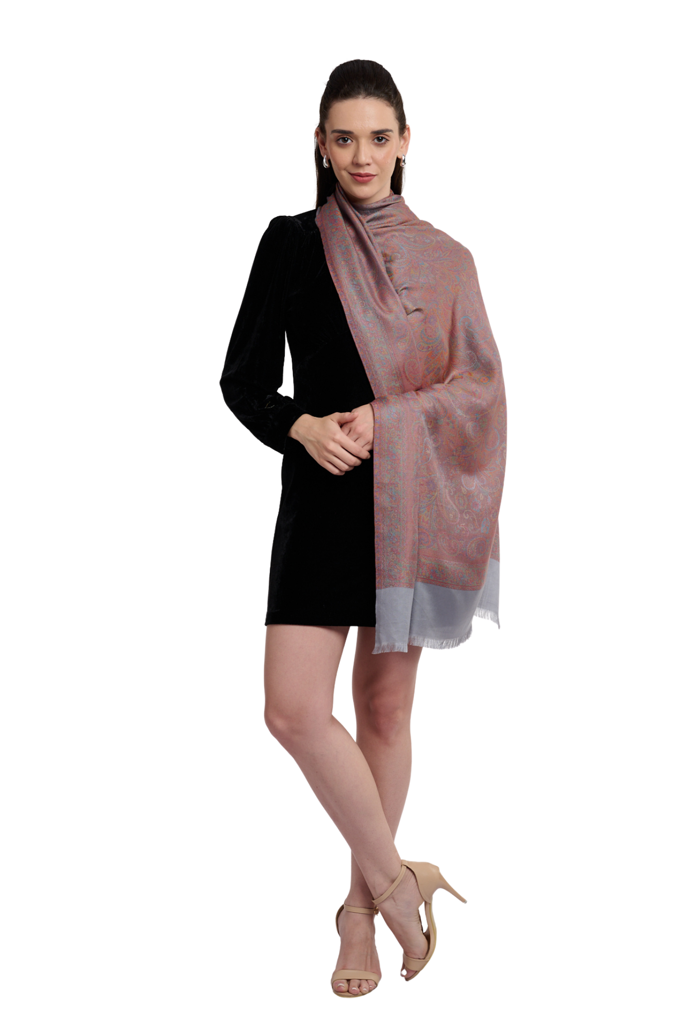 Women's Majecstic Paisley Silk Jamawar Stole