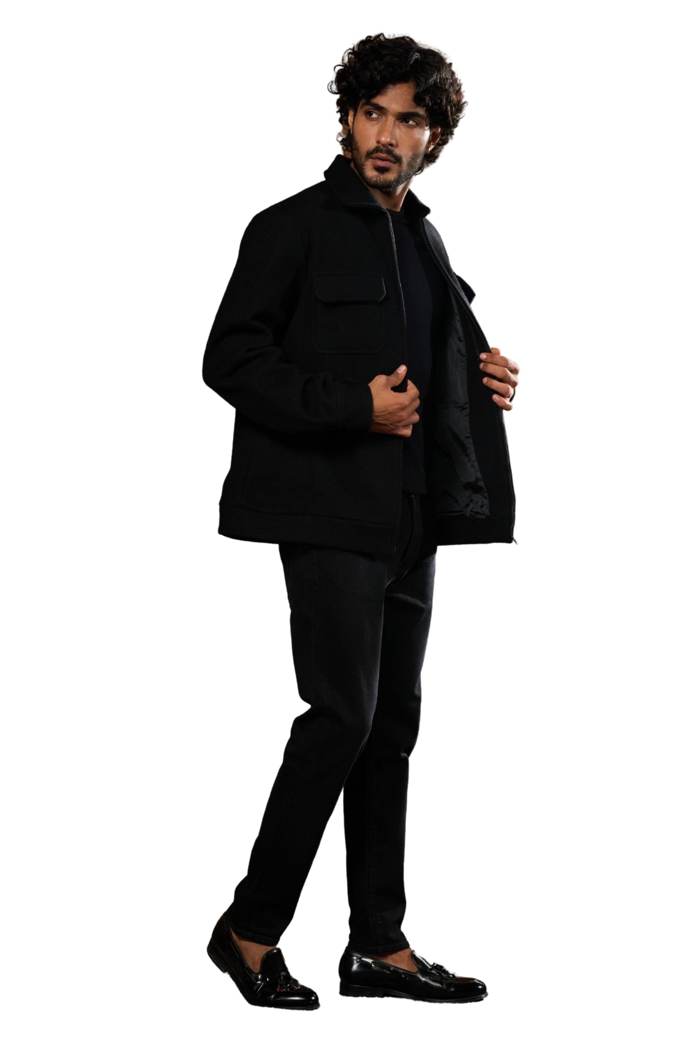 Taroob Wool Cashmere Collar Jacket