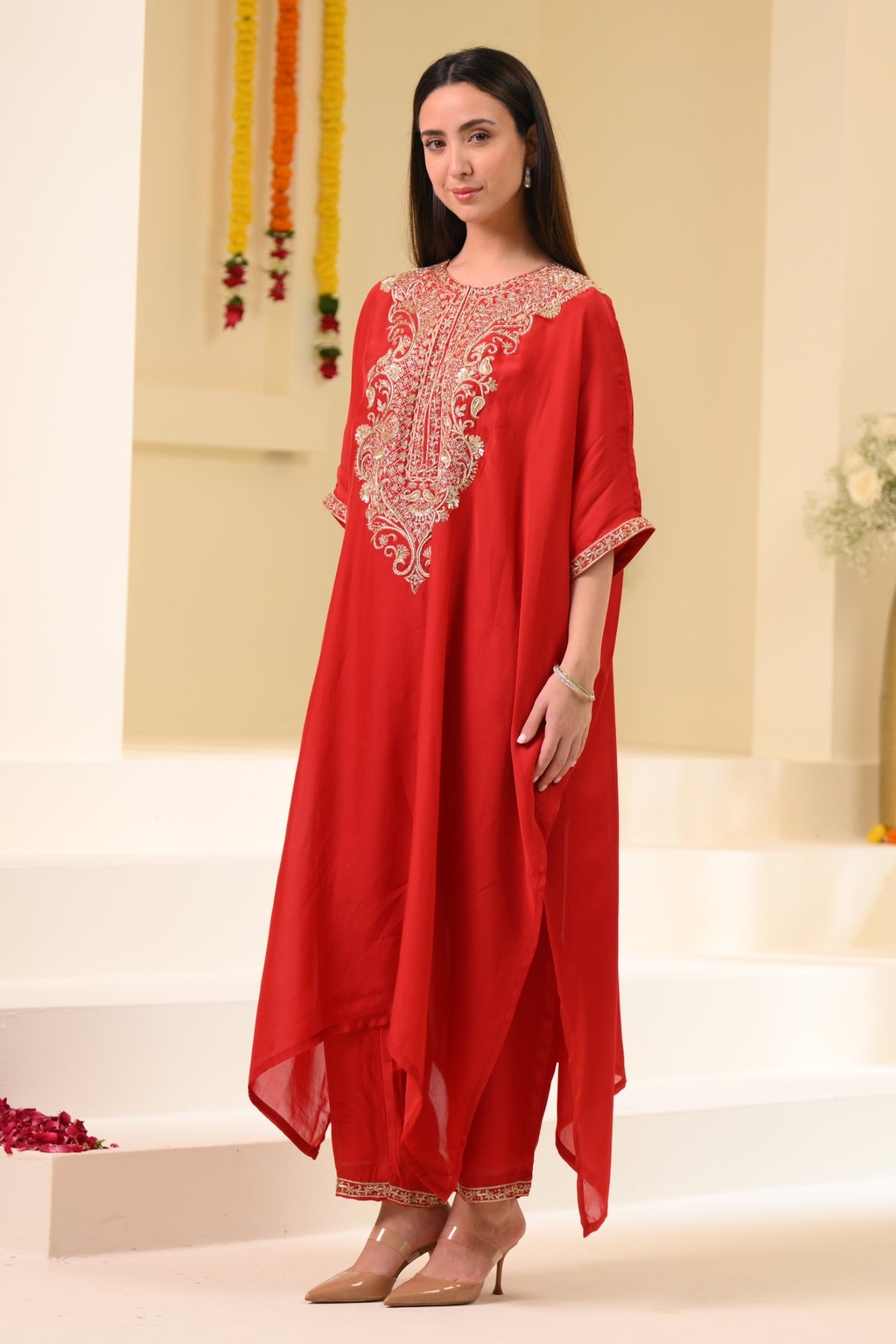 Taroob Hand Zardozi Choga Set