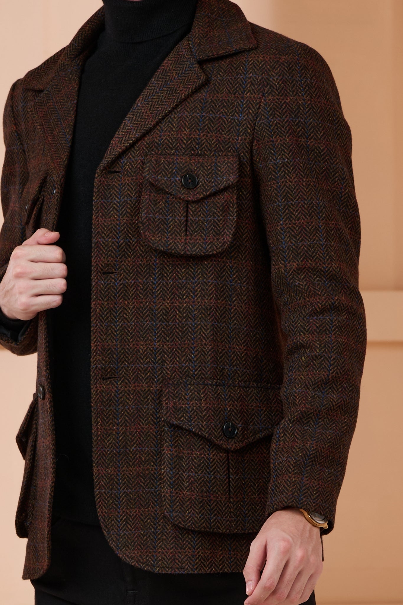 Wool Herringbone Travellers Jacket