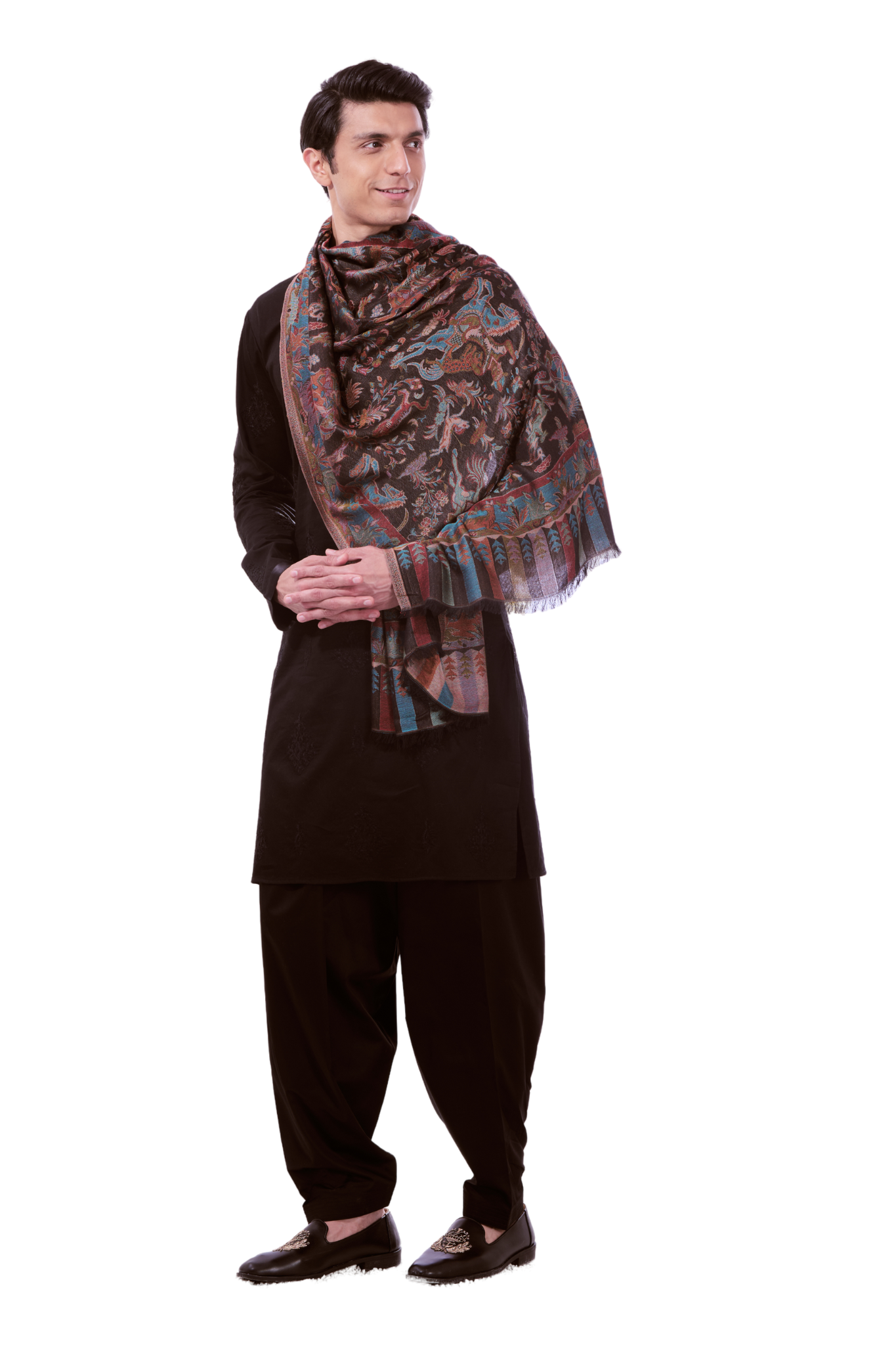 Shawl on kurta pajama hotsell