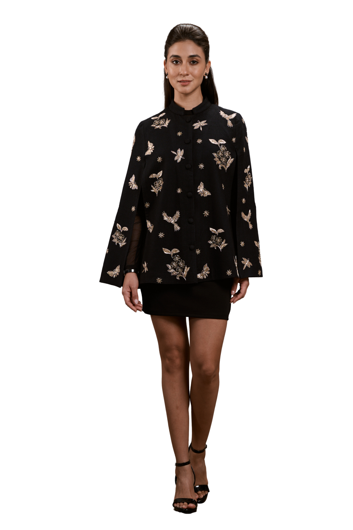 Flowers & Bugs Wool Cape