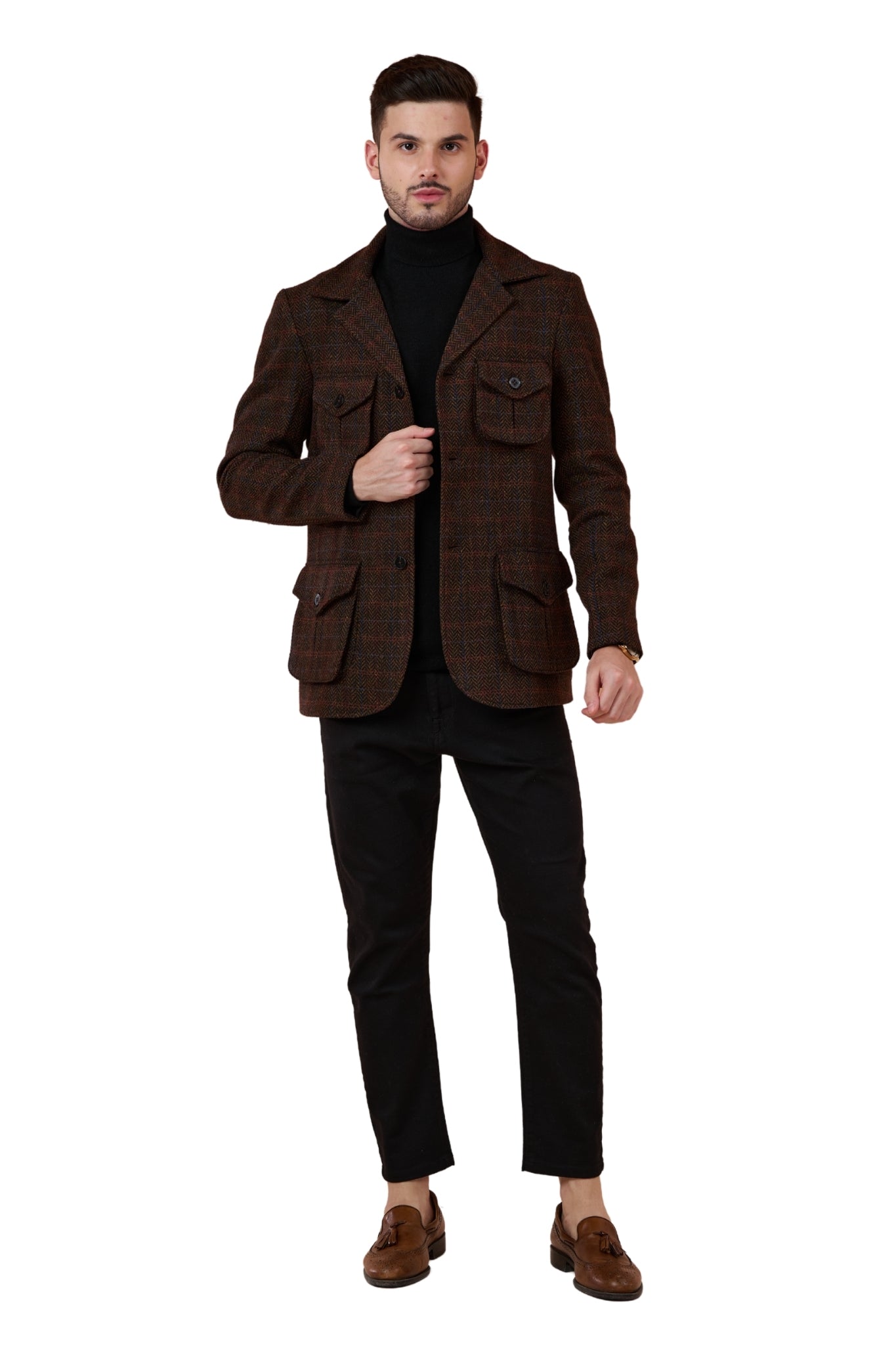 Wool Herringbone Travellers Jacket