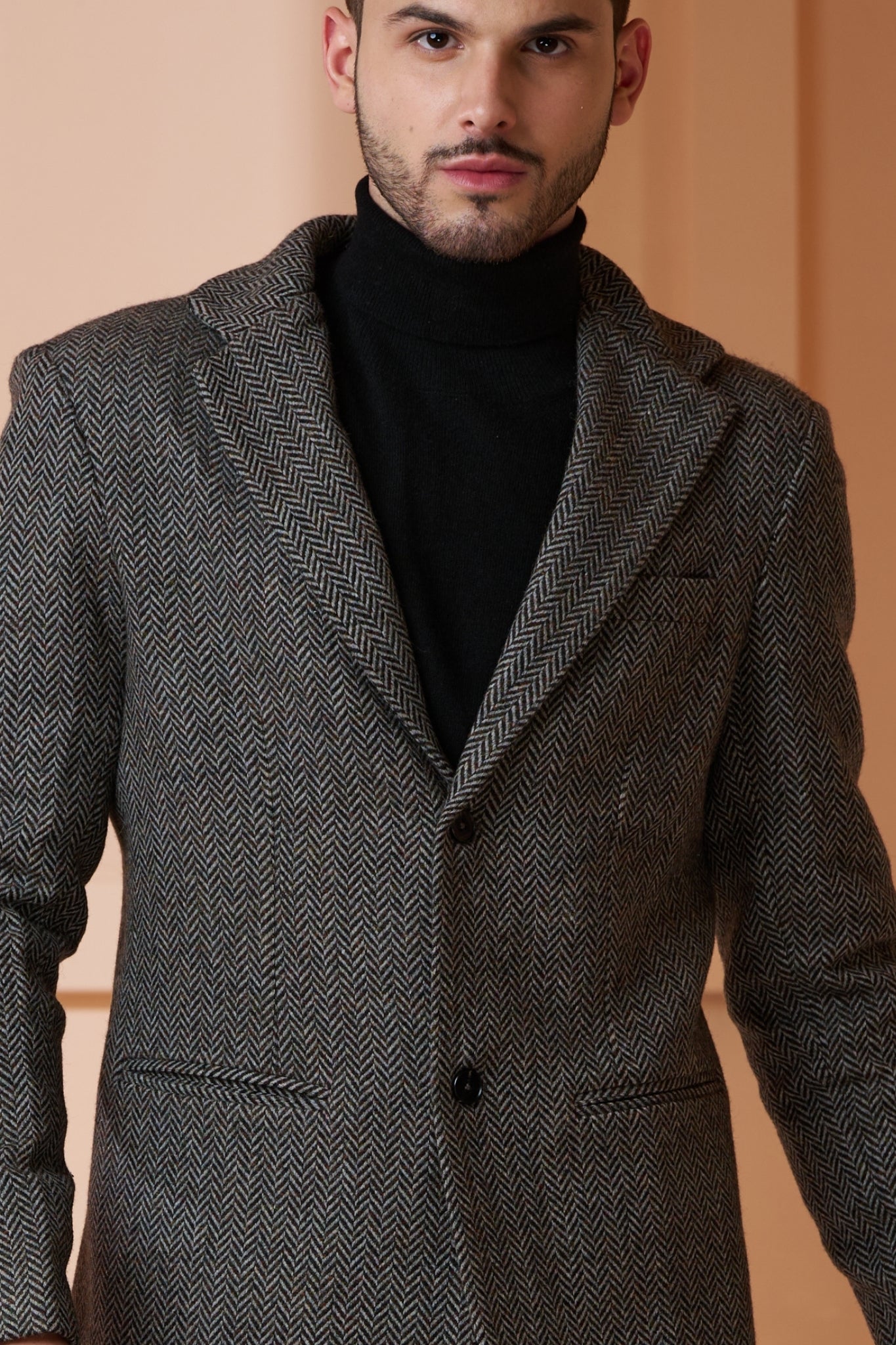 Wool Herringbone Vintage Blazer