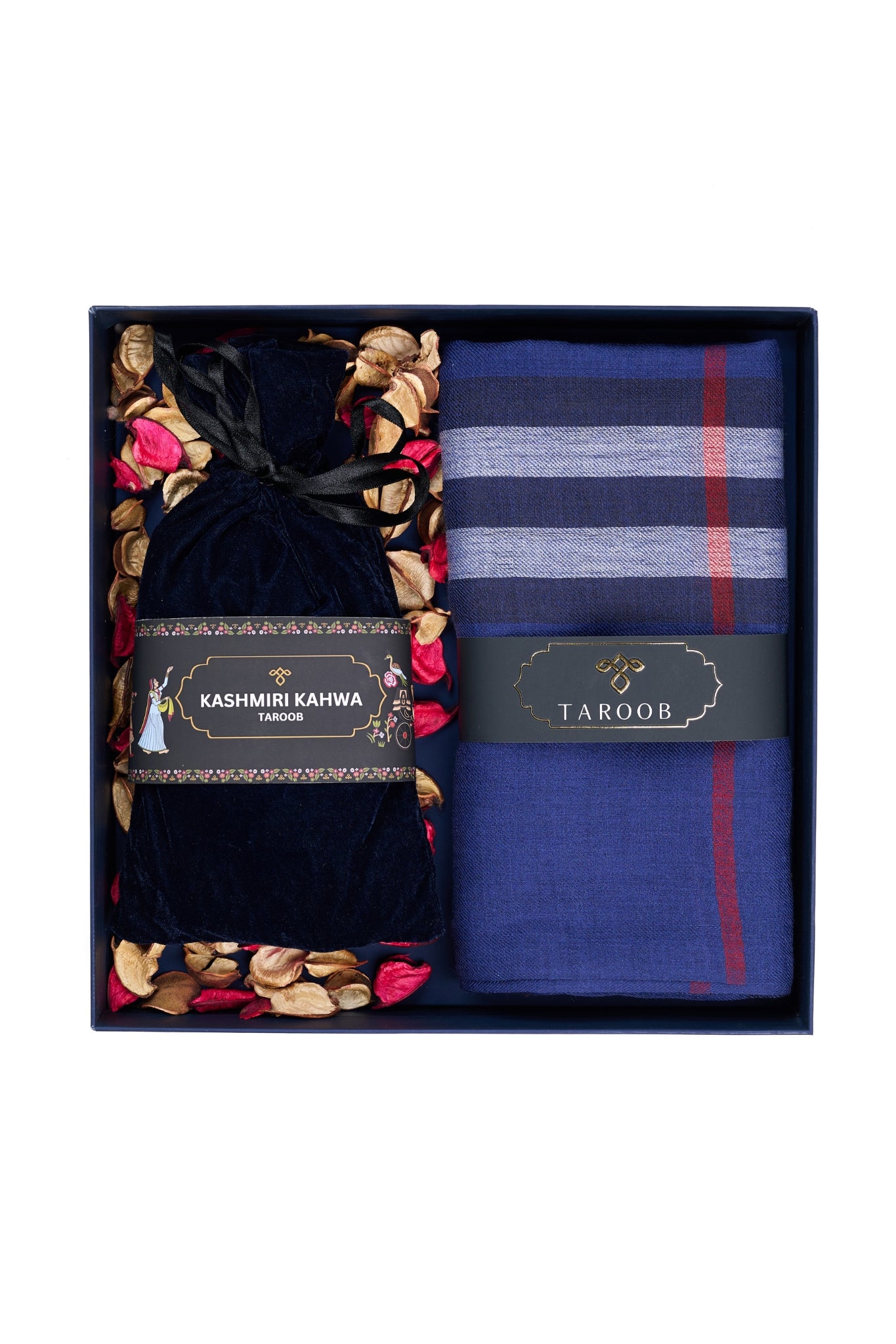 Exclusive Gift Set of Wool Scarf & Kashmiri Kahwa
