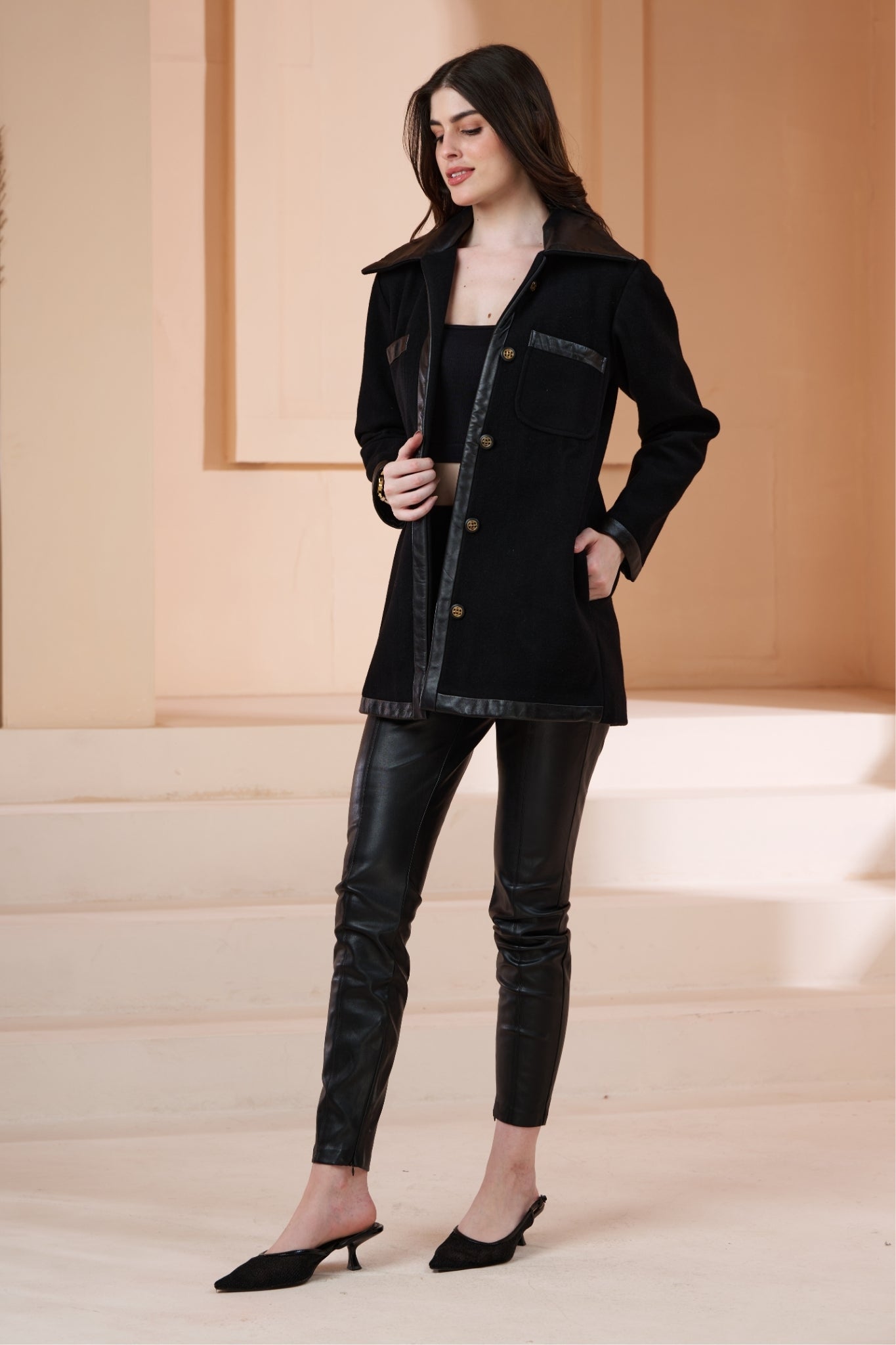 Contempoary Wool Cashmere Women Jacket