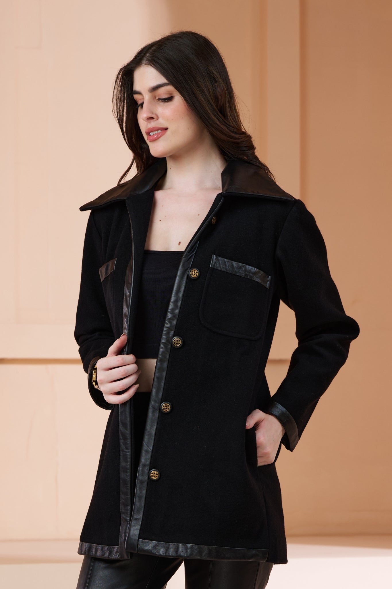 Contempoary Wool Cashmere Women Jacket