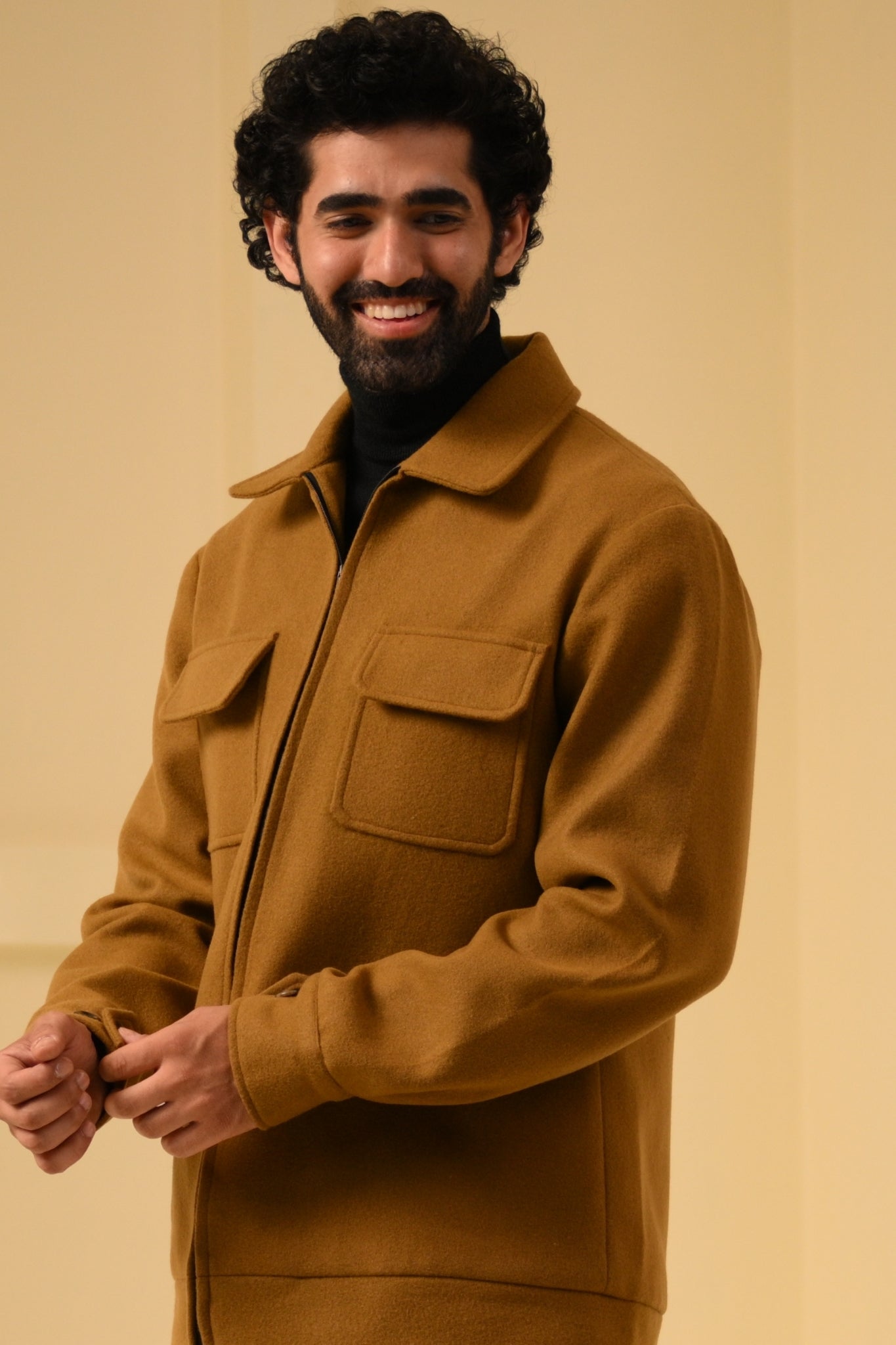 Taroob Wool Cashmere Collar Jacket