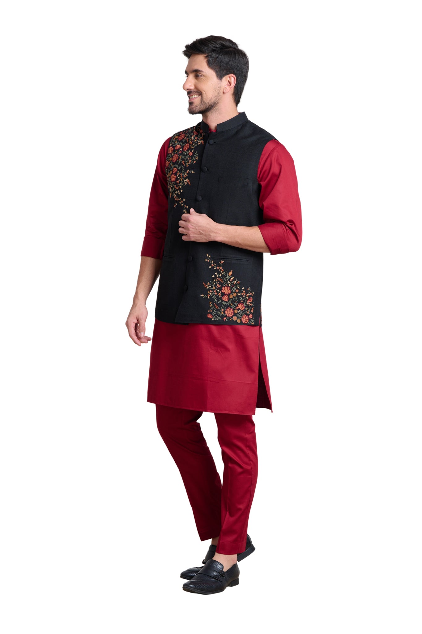 Buy RYLEN Men's Kurta, Waistcoat and Pyjama Set Silk Blend With Nehru  Jacket For Men Online at Best Prices in India - JioMart.